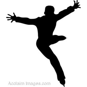Male figure skating clipart 