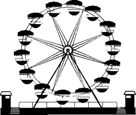 Ferris wheel silhouette clip art at clker vector clip art 