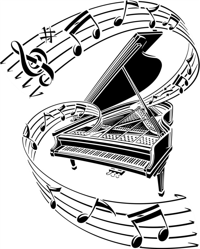 Piano Notes Clipart 