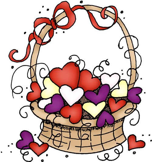 valentine gift basket clip art