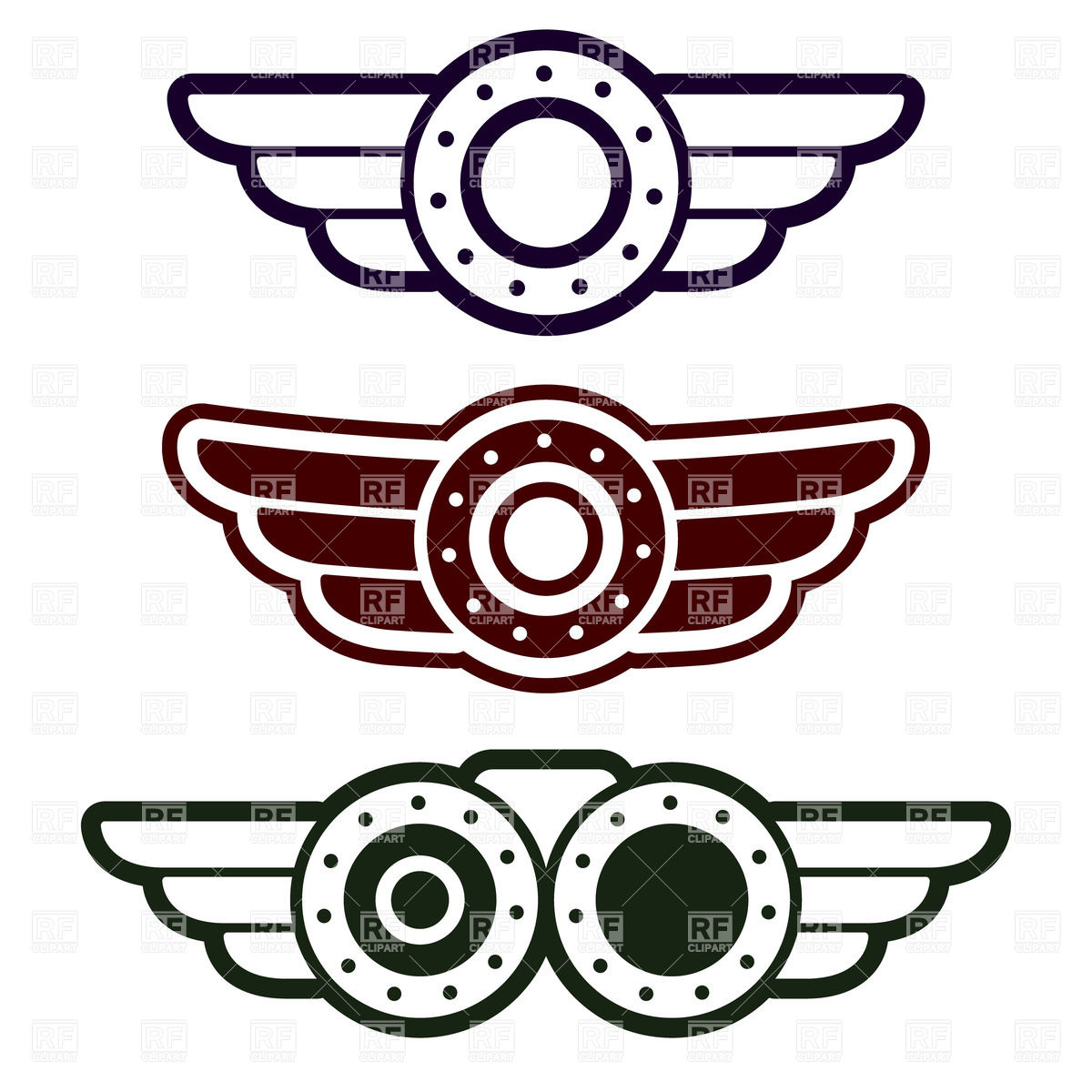 Commercial Pilots Wings Clipart