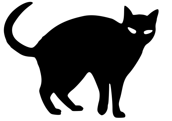 Black cat clipart transparent 