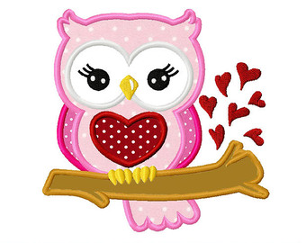 Valentines day owl clipart 