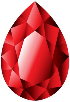Transparent Diamond and Ruby Necklace PNG Clipart 
