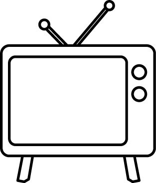 tv black and white - Clip Art Library