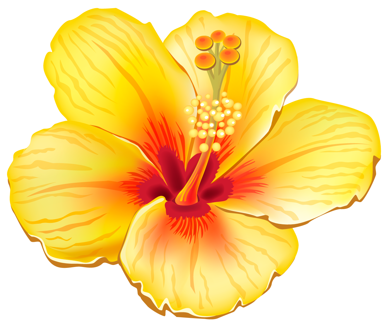 Yellow Exotic Flower PNG Clipart Picture 