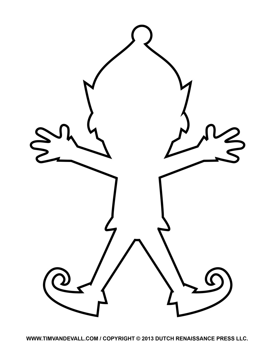 Elf Template Clip Art Library