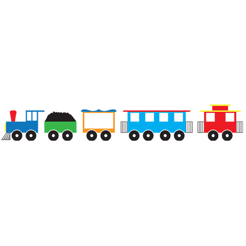 free clipart train with caboose clip