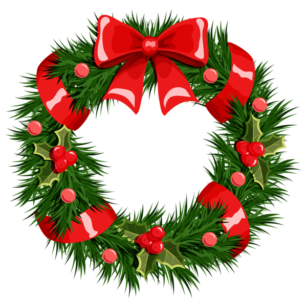 Christmas wreath image free clip art 