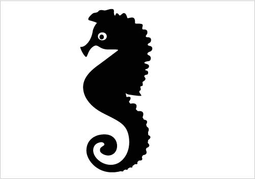 Seahorse Silhouette Clipart 
