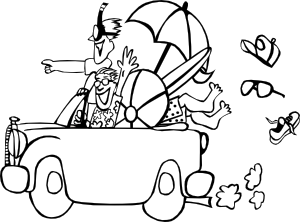 Vacation clipart black and white 