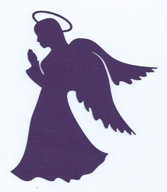 Praying angel silhouette 