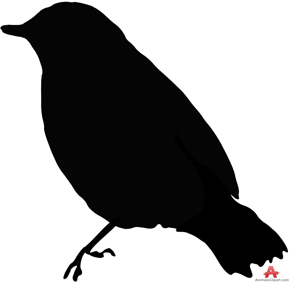 Standing bird clipart large silhouette 