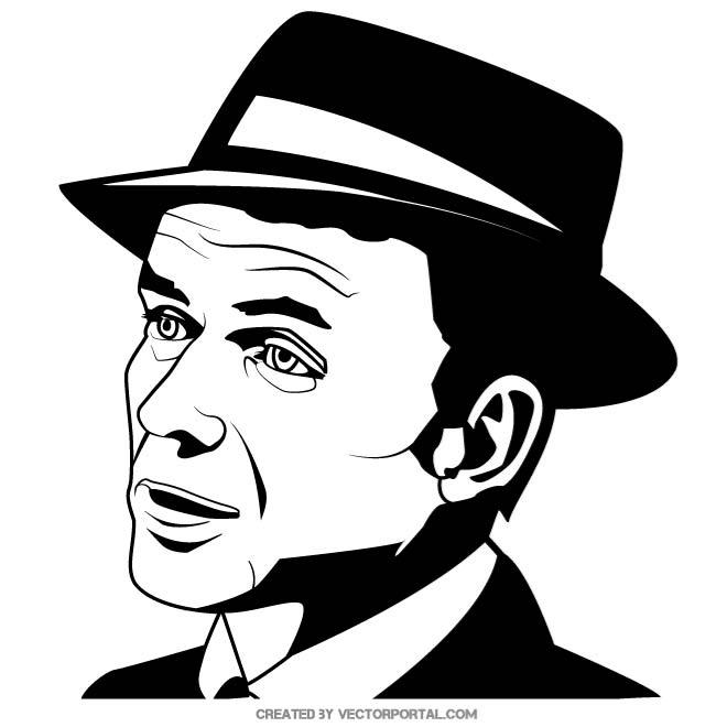Frank Sinatra Portrait Free Vector 
