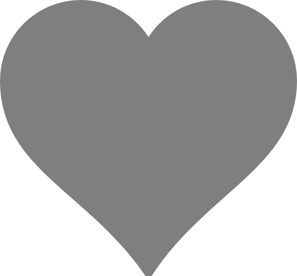 Grey heart clipart 