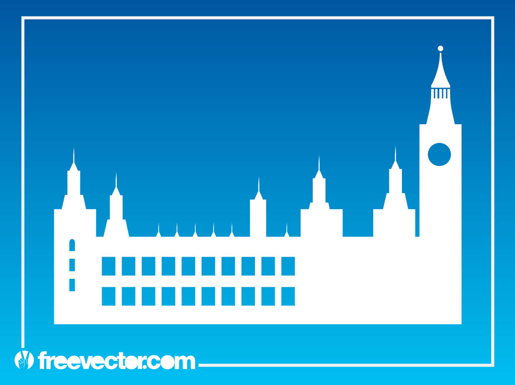Palace Of Westminster Silhouette Vector Art  Graphics 