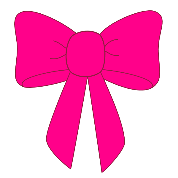 Pink Bow With Clear Background Clipart 