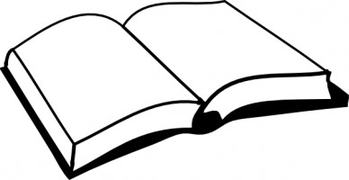 Book silhouette clipart 