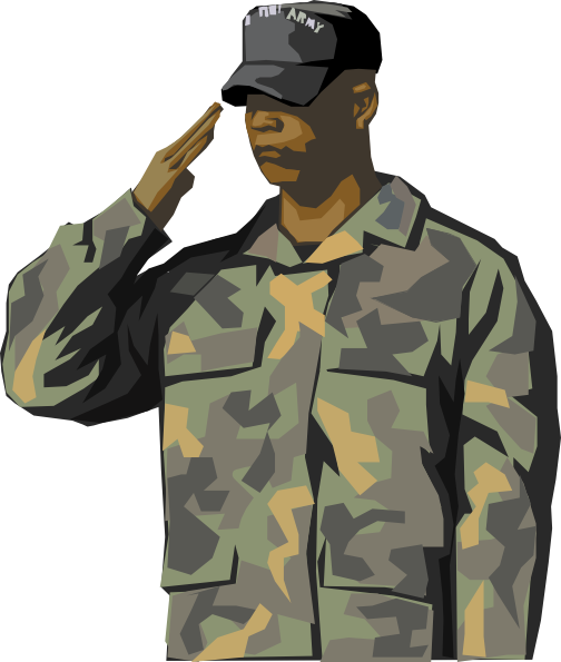 female soldier salute clipart