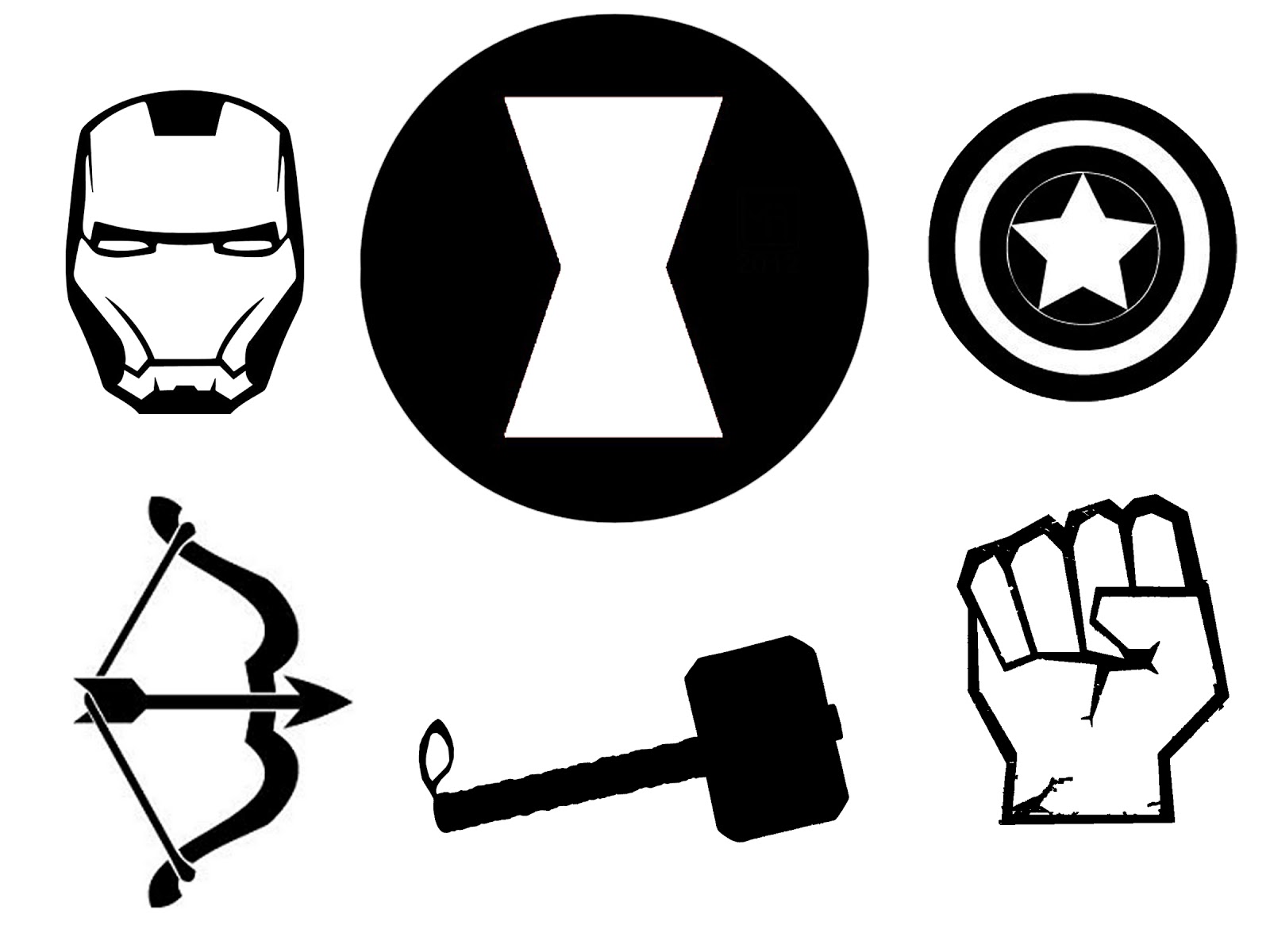 Free Marvel Clipart Black And White, Download Free Marvel Clipart Black ...