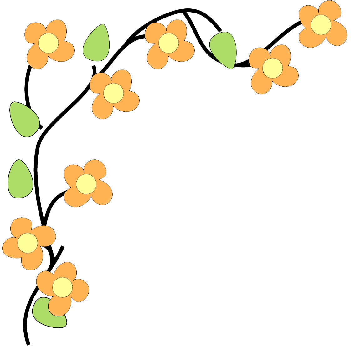 Rose Corner Cliparts