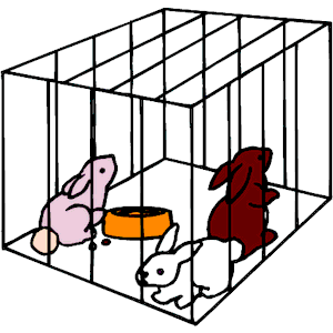 Rabbit cage clipart 
