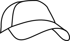 hat black and white clip art