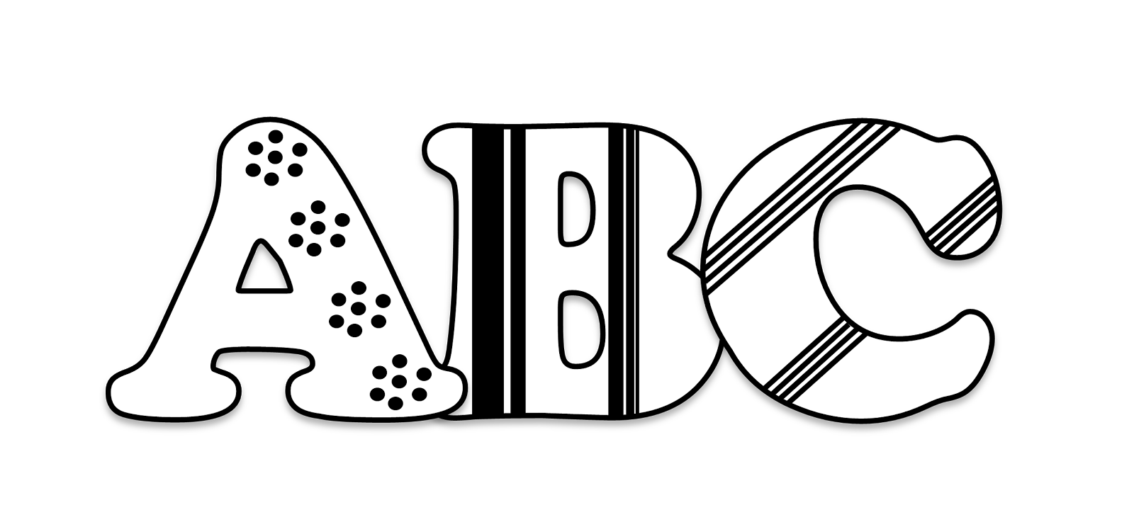 Abc Clip Art Black And White. Snowjet.co 