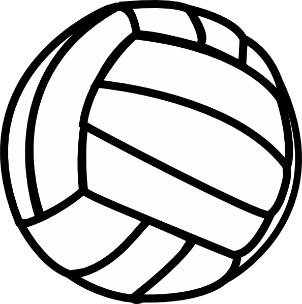 Volleyball outline clipart 