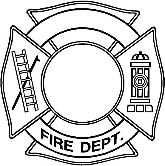 Fire Department Maltese Cross Template Printable Badge Size