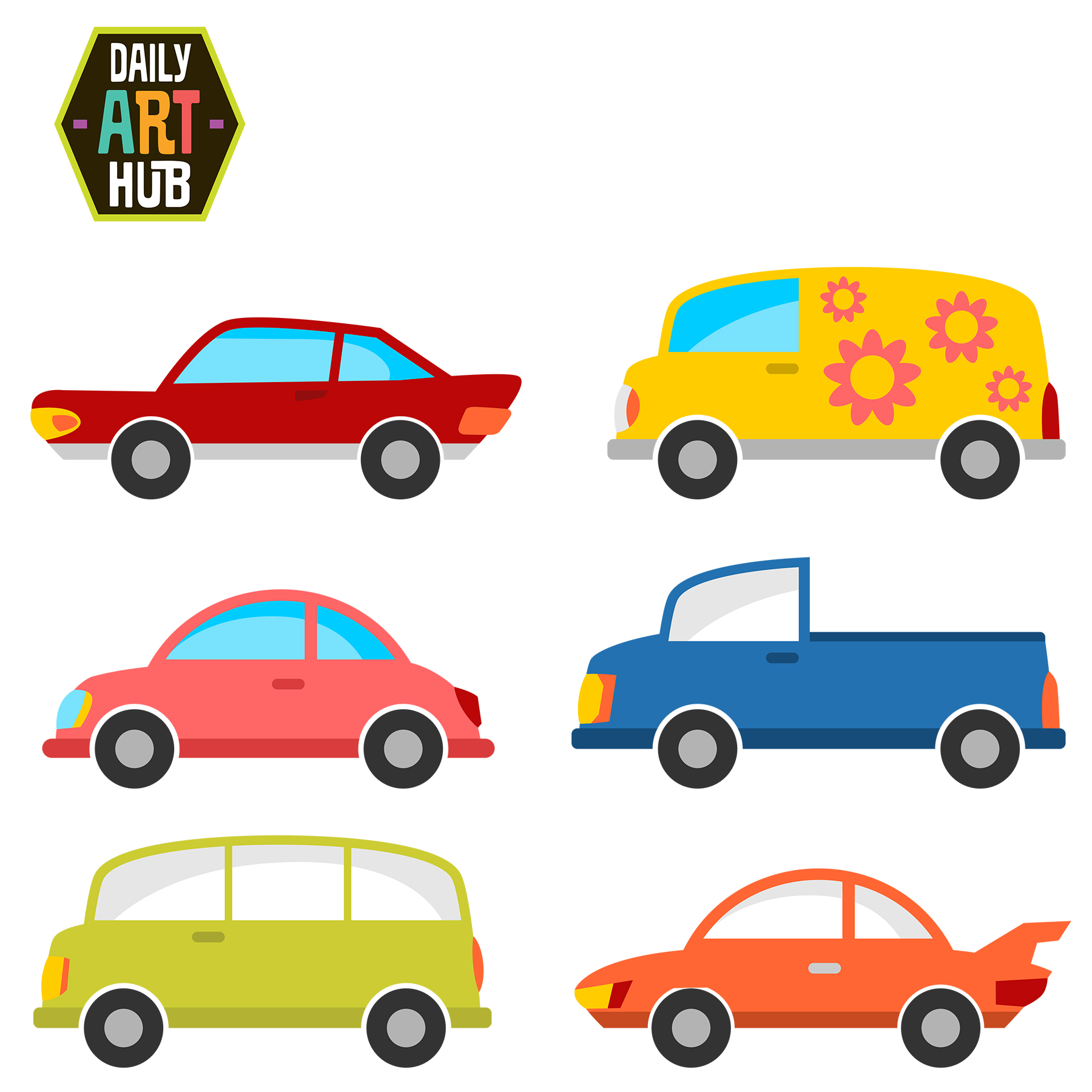 set of cars clipart - Clip Art Library