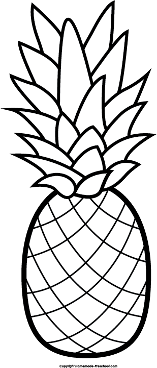 Pineapple Clipart Outline 