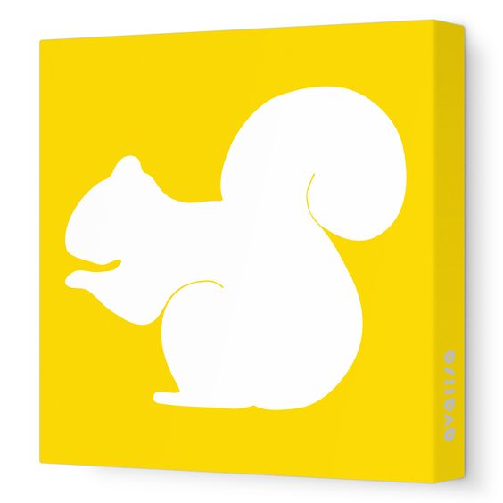Yellow Squirrel Silhouette 