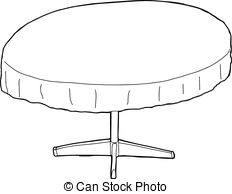 Round table clipart black and white 