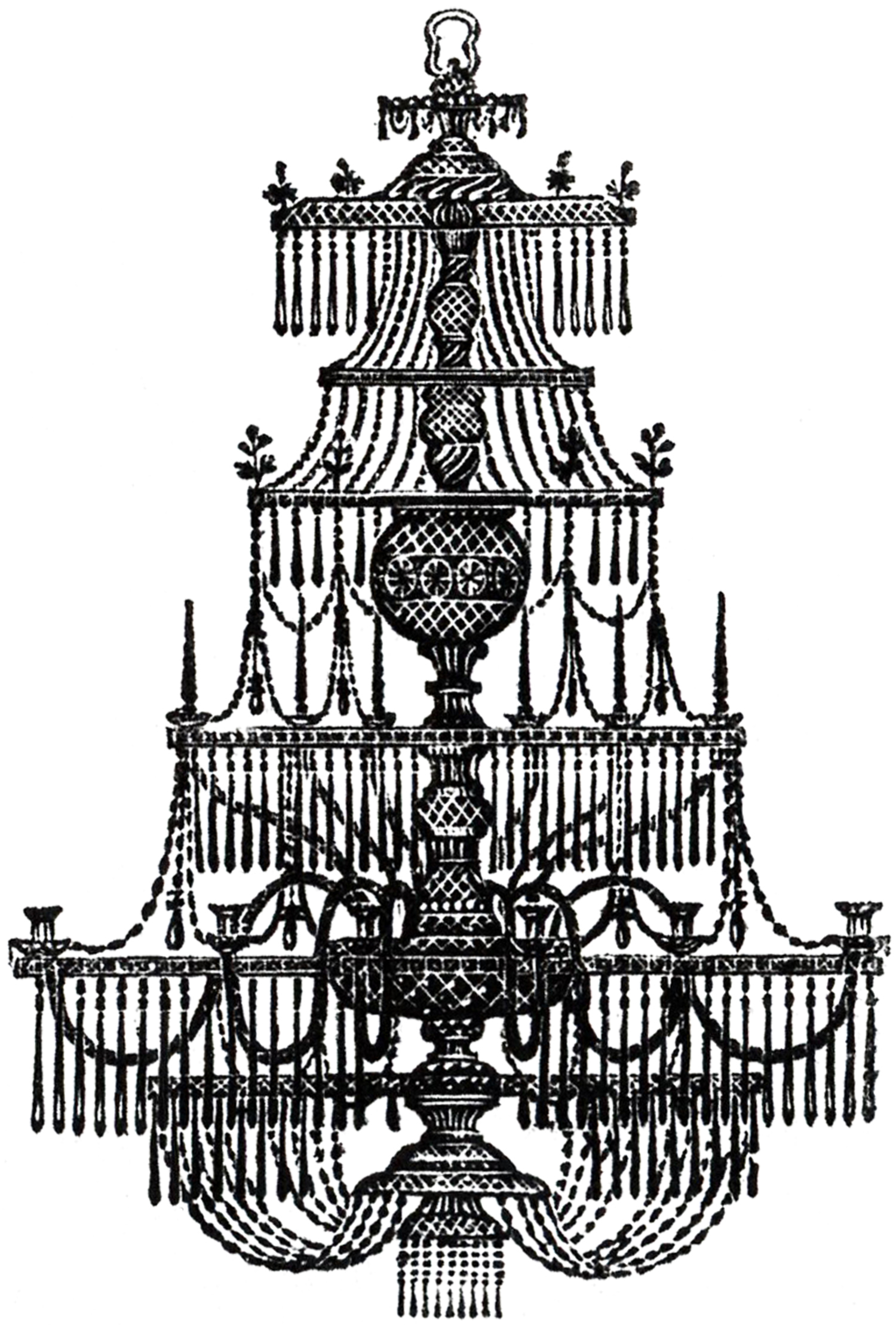 Old Chandelier Cliparts