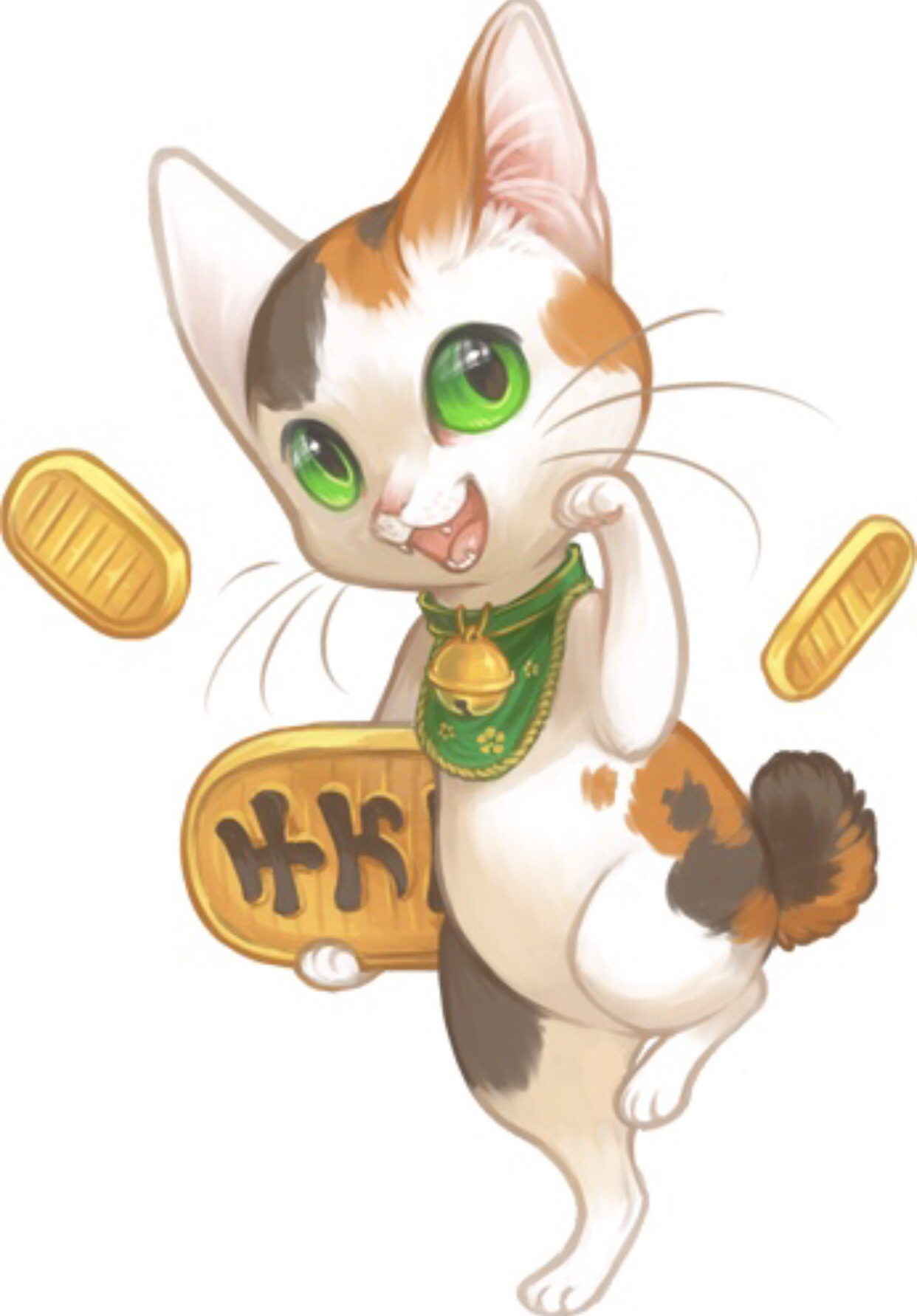 cartoon japanese bobtail cat - Clip Art Library