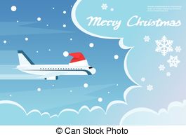 Christmas Airplane Cliparts