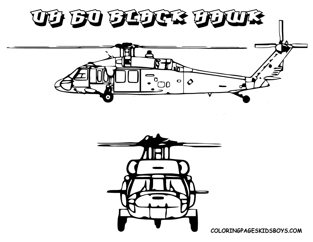 Blackhawk helicopter clipart 