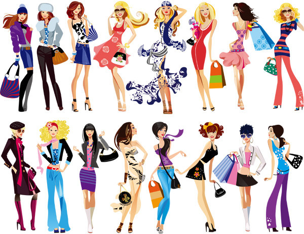 Fancy dog fashion clipart free
