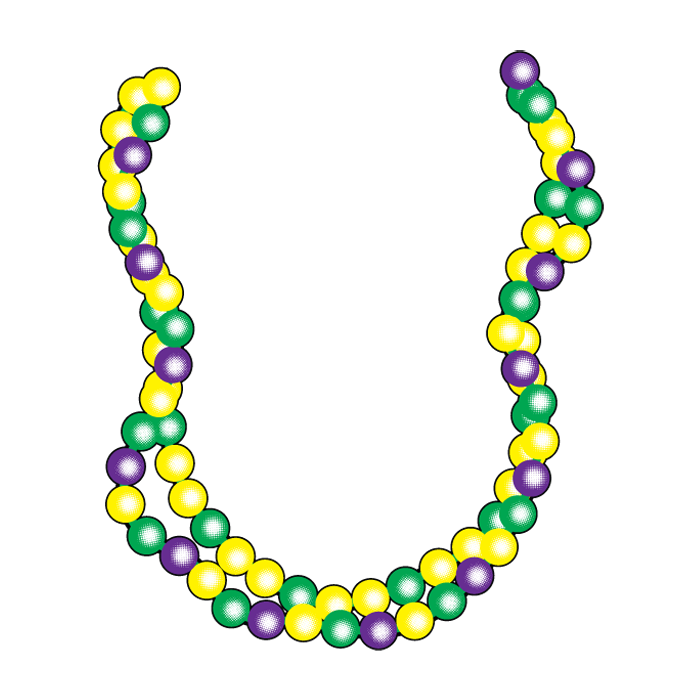 Mardi gras beads clipart 