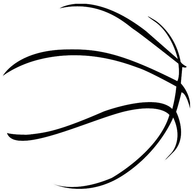 Basketball Black And White Abstract Clipart 