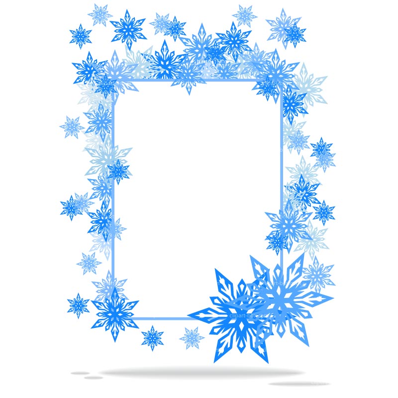 snowflake page border clip art