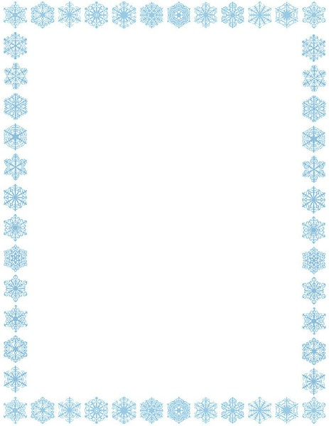 free printable snowflake border