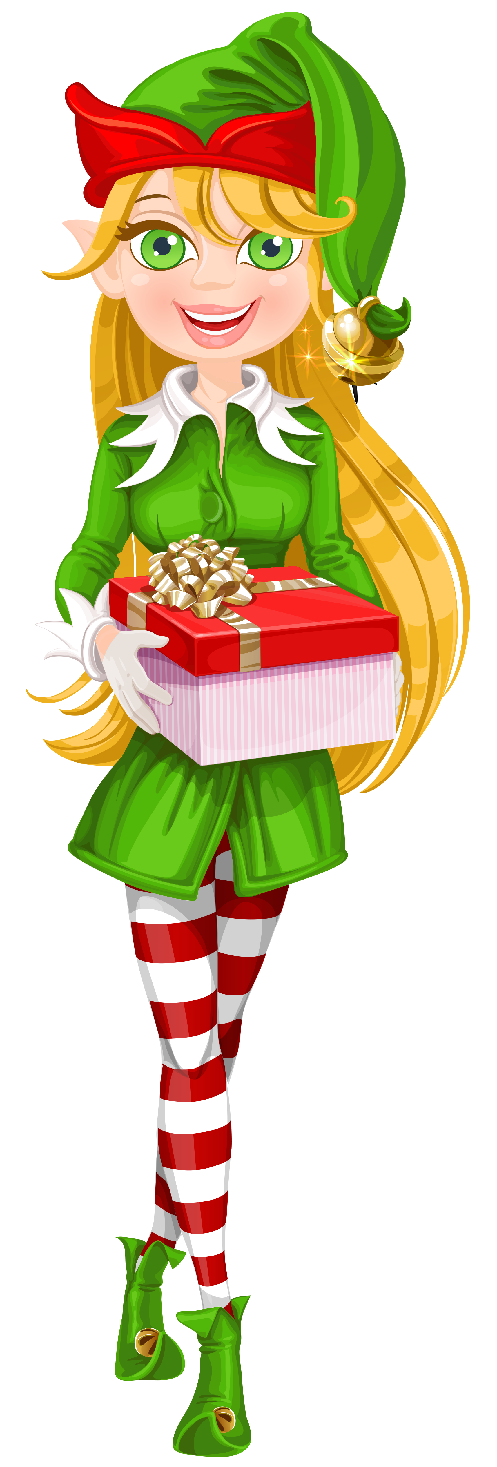 Christmas Elf Transparent PNG Clip Art Image 
