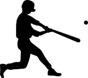 Baseball silhouette clip art 
