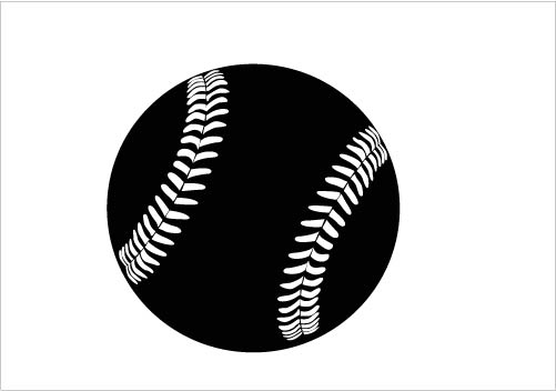 Baseball silhouette clipart 