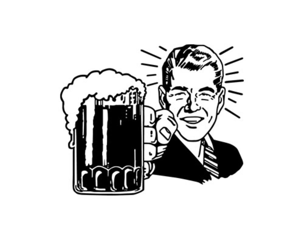 Pouring beer clipart 