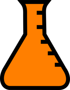 Orange Science Flask Clip Art at Clker 