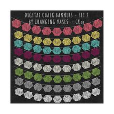 Digital Chalkboard Frames Borders Decorative by ChangingVases 