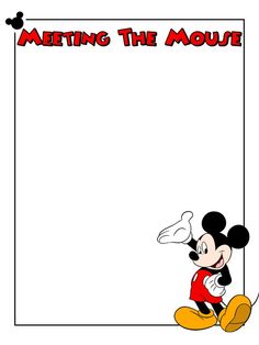 Mickey mouse border clip art 